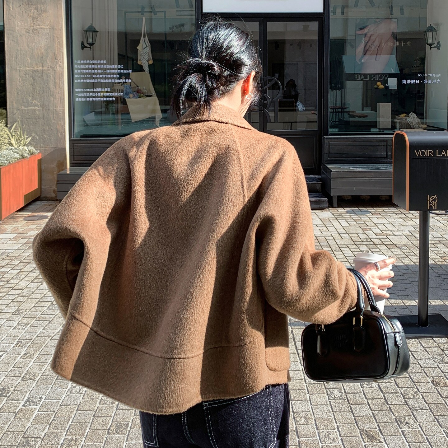 【现货】双面尼短款外套D208P215K298,女装毛呢外套,2D008