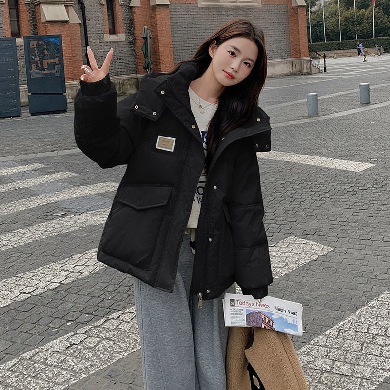 休闲减龄羽绒服女短款2025冬新款韩版宽松加厚白鸭绒外套,女装羽绒服,2C177