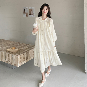 现货 新品 高级感轻奢水墨印花连衣裙2C259-6607-P165-K248图片