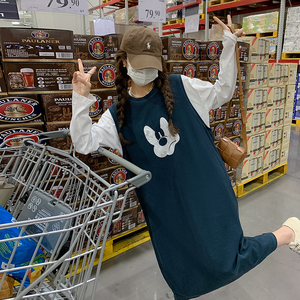 减龄穿搭一整套卫衣连衣裙女开春2025超火学院风休闲背心裙图片