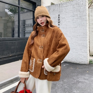 现货  新款绣花加厚皮毛一体外套2D035-25105P205K308图片
