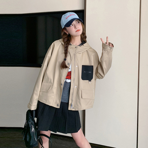 现货#2025秋短款工装风衣外套棒球服#2C133-909-P155-K218图片
