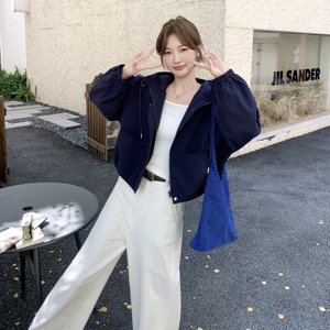秋季连帽甜美长袖薄款短款短外套休闲春季春秋女装春秋气质短款图片