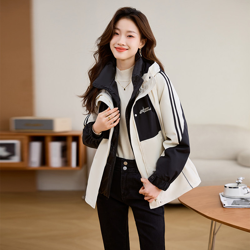 2025年冬季羽绒派克服女潮流时尚款，女装派克服，梦依缘,女装派克服,梦依缘