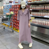 新品面料已下夏季紫色贴标娃娃领连衣裙2c032822P115K168，女装连衣裙，2C032
