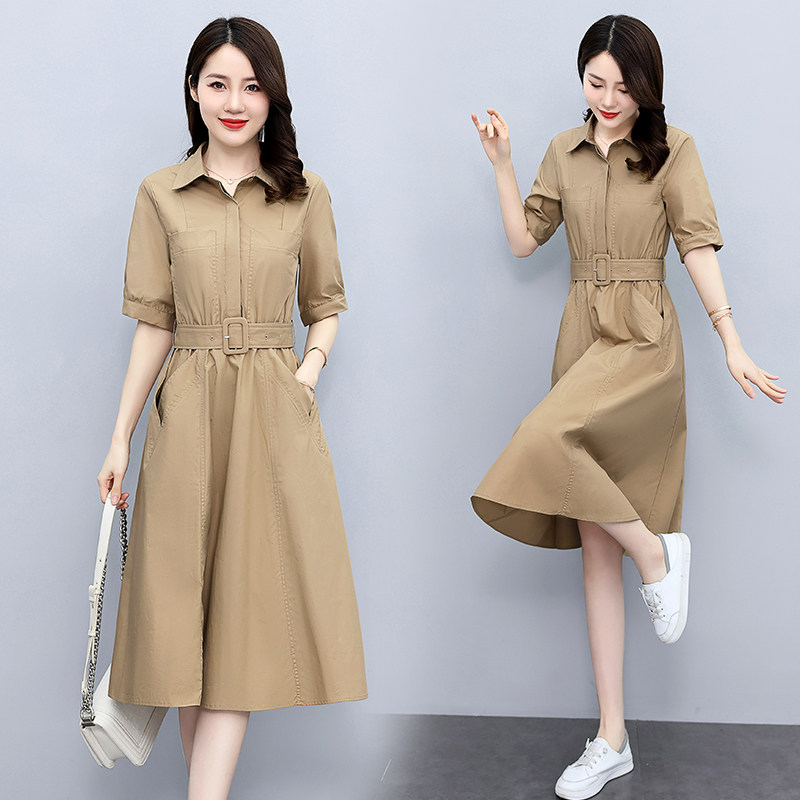 2025夏装新款纯色连衣裙6017-1，女装连衣裙，奕可儿,女装连衣裙,奕可儿