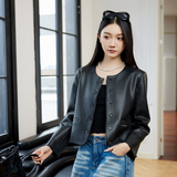 现货小香风PU皮衣度哪款外套2C091-6766p224k359，女装短外套，2C091