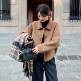 【现货】双面尼短款外套D208P215K298，女装毛呢外套，2D008