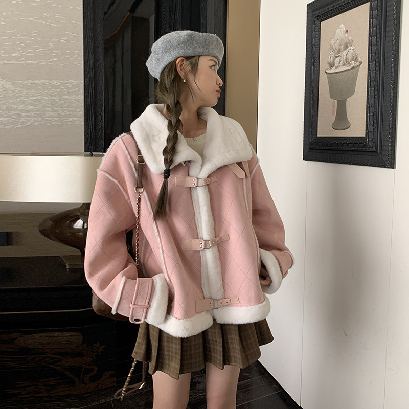 现货！2025冬季新款皮毛一体短款#2C133-928-P195-K288,女装棉衣/棉服,2C133