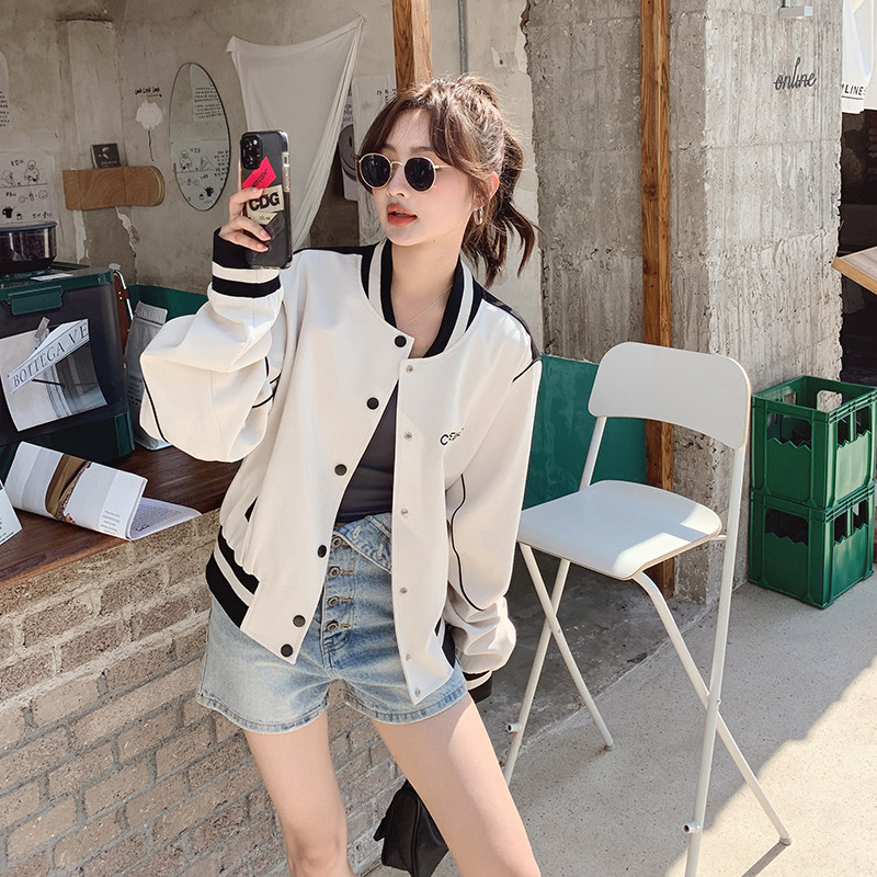 春装拼接外套棒球服上衣5805-P130K188,女装短外套,2B080