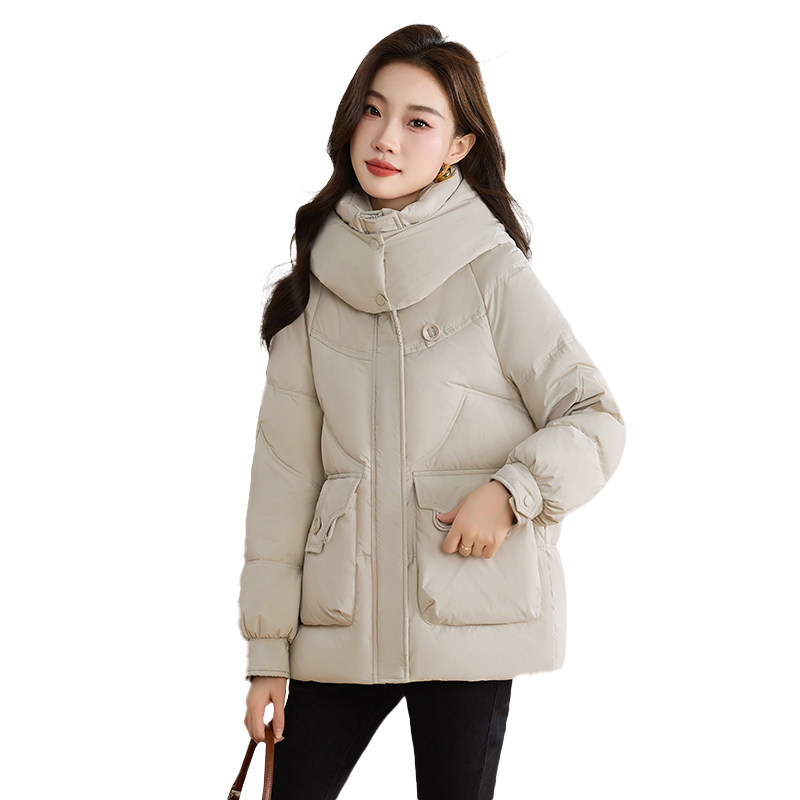 短款羽绒服女士冬季2025新款时尚气质连帽小个子加厚品牌高端外套，女装羽绒服，自然秀,女装羽绒服,自然秀
