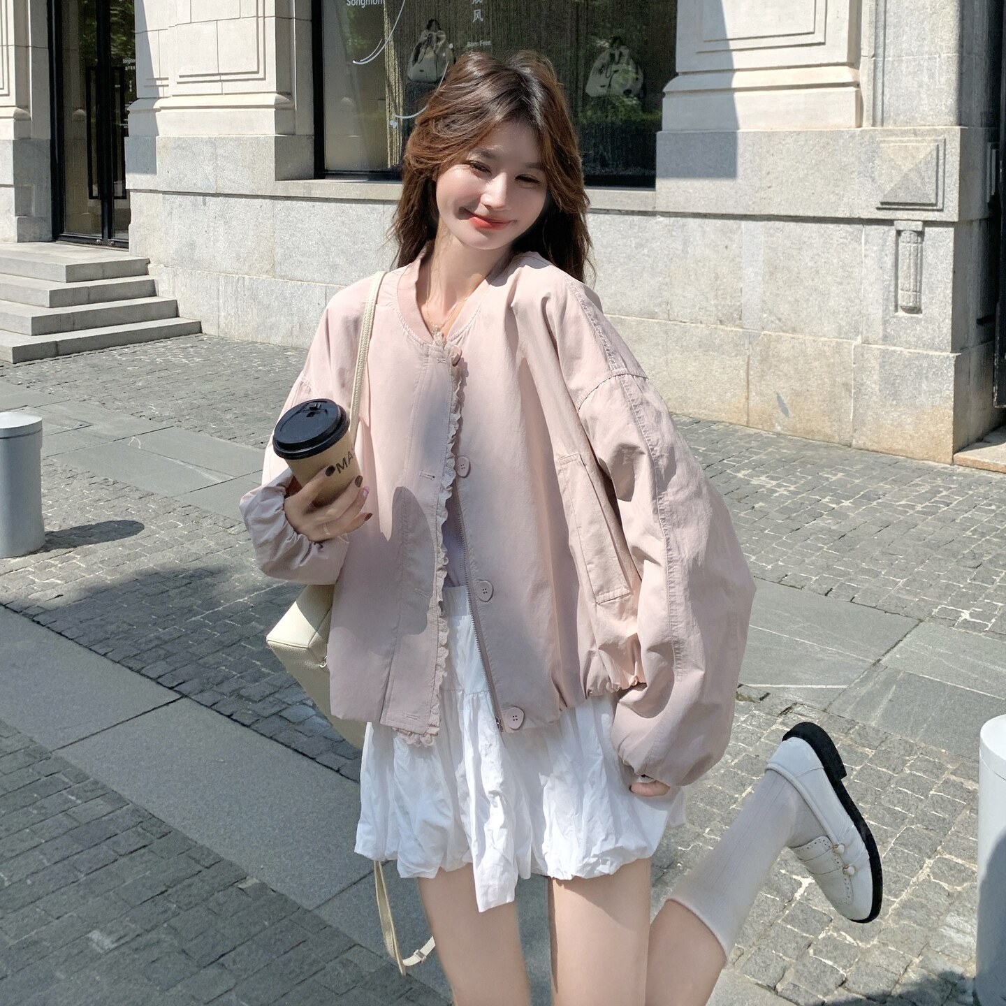 短外套女新款设计感减龄休闲棒球服上衣,女装短外套,2C012