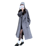【新款】已出货有买家秀双面羊驼绒混色长毛大衣P285K418，女装毛呢外套，2C333