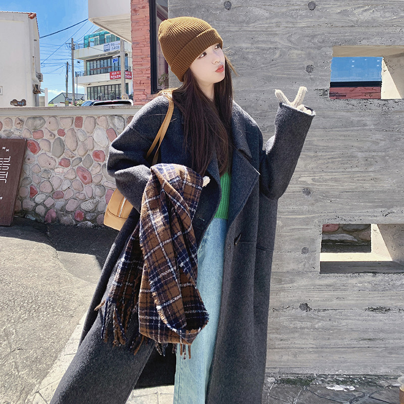 【现货】主推款美拉德色系.双面羊驼绒牛角扣大衣P275K408,女装毛呢外套,2C333