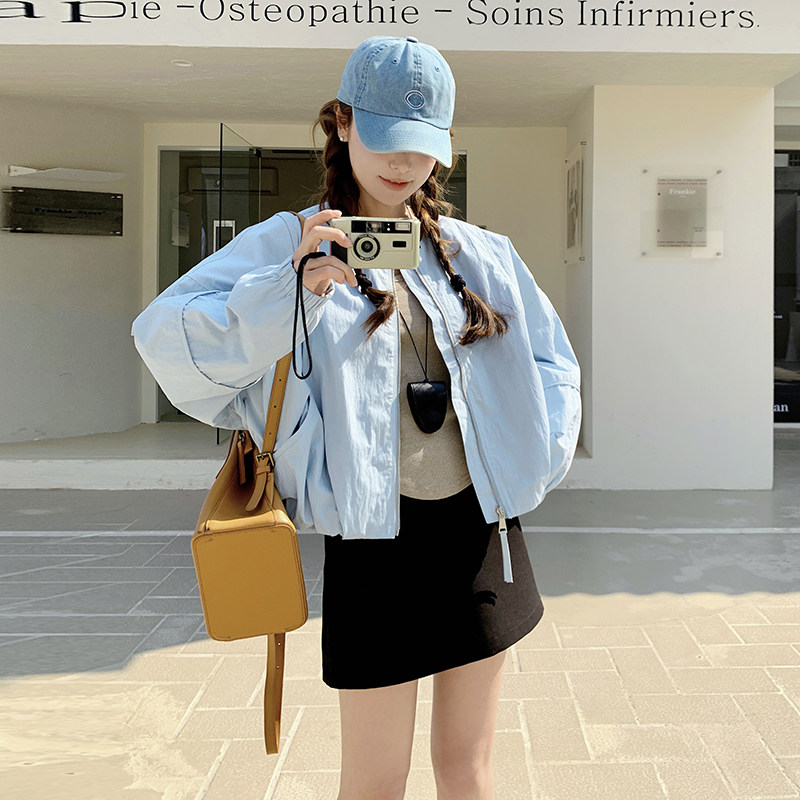 2025春季新款韩版宽松休闲百搭棒球服外套女设计感小众夹克上衣潮,女装短外套,2C166