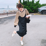 数据好2026秋装新款设计感撞色假两件连衣裙5006-P125K178，女装连衣裙，2C069