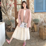 休闲西装外套女韩版气质小个子2025新款春秋宽松法式粉色西服上衣，女装西装，2C320