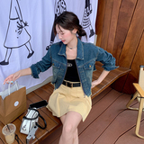 现货2025秋季新款韩系小个子牛仔外套2CO57-8127-P125-K188，女装短外套，2C057