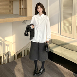 现货：春装新款衬衫白色蝴蝶结马甲＋阔腿裤三件套-6870P185K268，女装套装/套裙，2C135