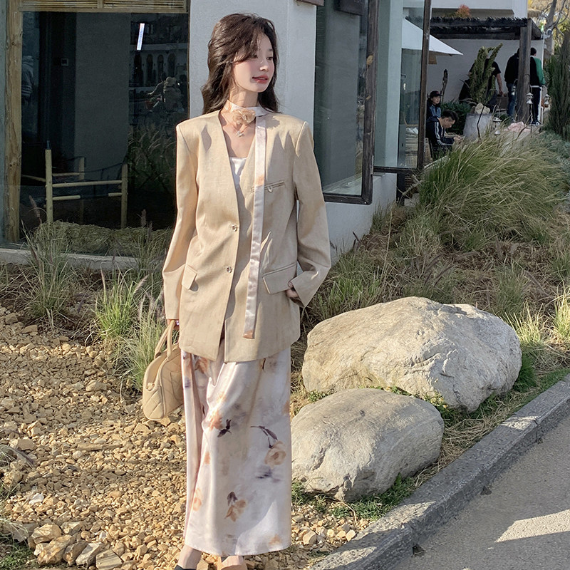 新款春装碎花裙晕染西装套装1905-单裙P125K188套装P265K388,女装套装/套裙,2C332