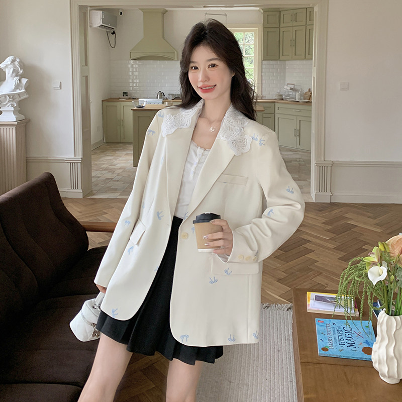【现货】高品质可拆卸蕾丝刺绣小西装2C0592513P135K188,女装西装,2C059