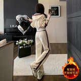 秋冬新款时尚短款收腰开衫外套阔腿裤套装，女装套装/套裙，2C310