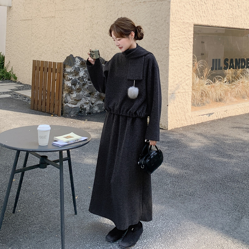 现货主推！！早冬针织卫衣套装（配围巾）2C203-5571-P185-K278,女装套装/套裙,2C203