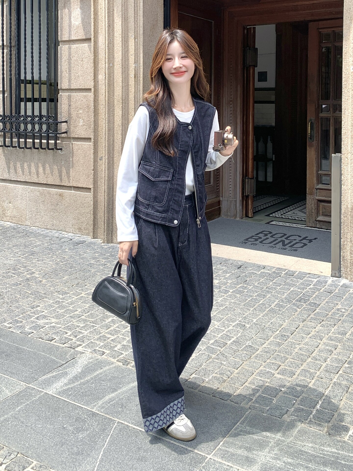 甜酷气质工装马甲套装裙女一整套穿搭2025秋新款高腰半身裙两件套,女装套装/套裙,2C215