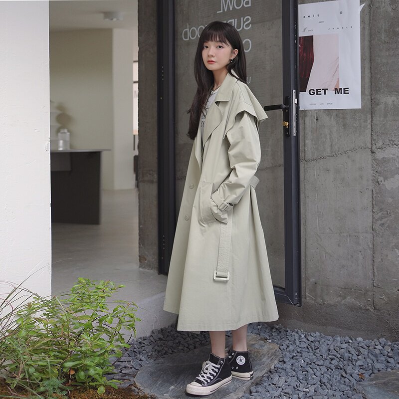 春装豆沙绿风衣2B080-5839-P155-K238,女装风衣,2B080