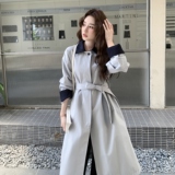 新款/升级版加厚面料韩版撞色腰带款风衣2C233-5819-P195-K289，女装风衣，2C233