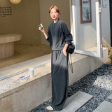 现货2色半拉链上衣加弯刀裤套装2C117-1801P175K258，女装套装/套裙，2C117