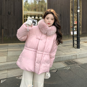 【档口现货】2025新款女装冬款新中式结长款羽绒服P290-K390图片