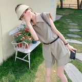 今年流行又A又飒套装女夏2024新款高级感休闲短裤拽酷炸街两件套，女装套装/套裙，2C135