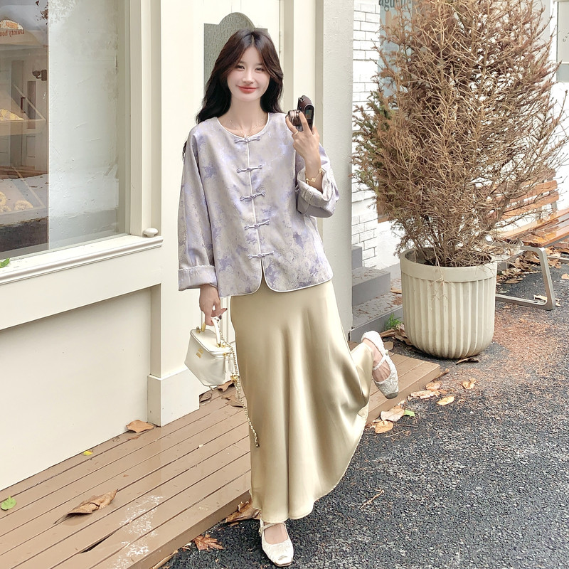 现货2026秋新款中式风碎花外套13187-P150-K225,女装套装/套裙,2C013