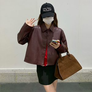现货 有买家秀 炸街安哥拉红皮衣短外套8613款P130控188图片