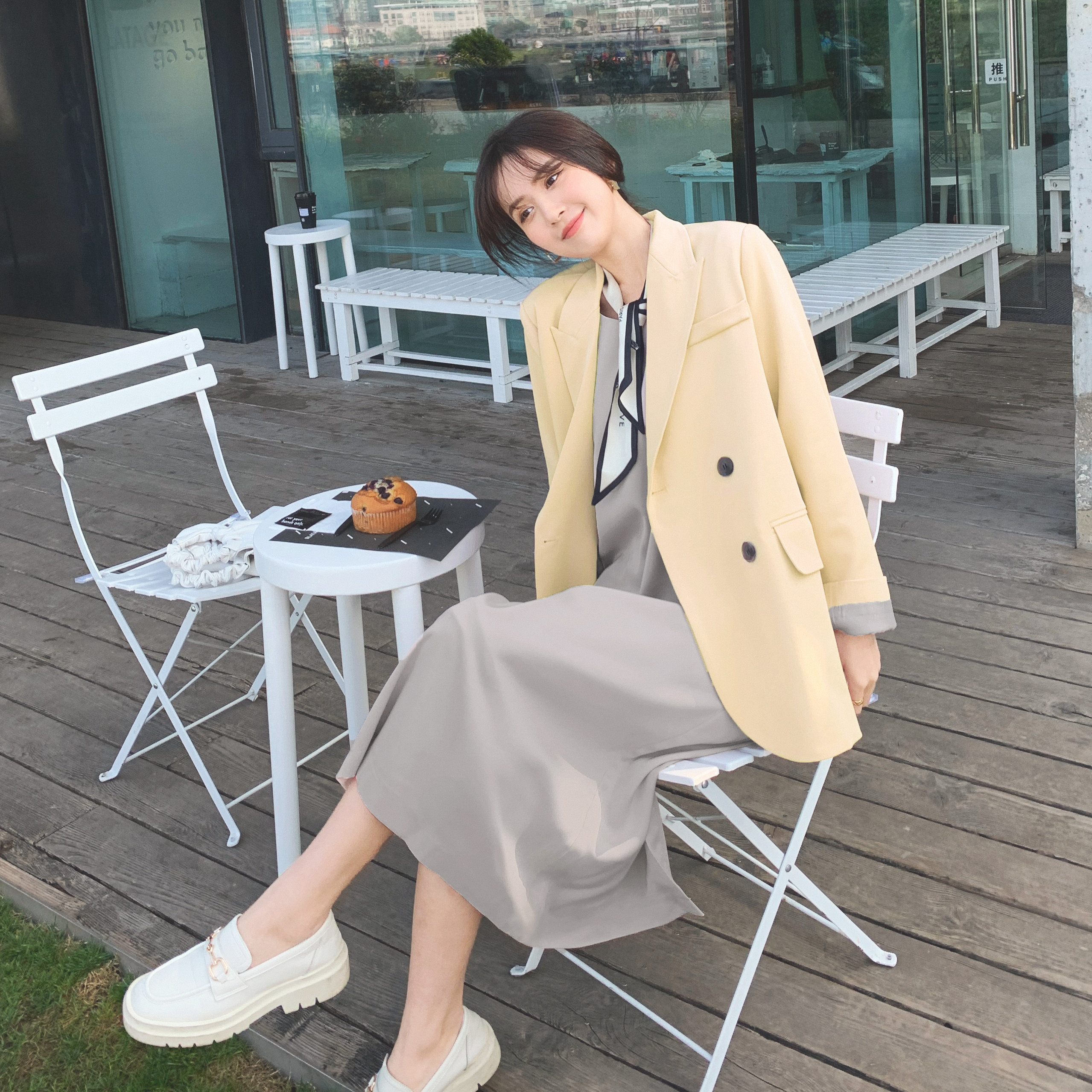 【主推大货】买家秀更新三色直角肩西装外套885P125K178吊带p65,女装西装,2C137