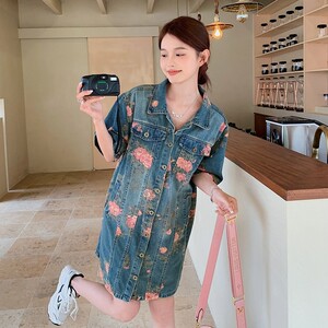 现货 2025夏季新款花色牛仔裙2C098-8875P125K178图片