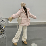现货粉色羽绒服90白鸭绒2025冬季新款B173-83301-P295-K428，女装羽绒服，2B222