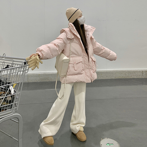 现货 粉色羽绒服90白鸭绒2025冬季新款 B173-83301-P295-K428图片