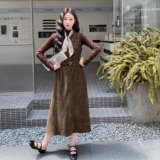 ！现货！时尚针织连衣裙三件套配丝巾2C212-G173-P175-K248，女装套装/套裙，2C212