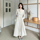 2026新款现货2B183-5010P155K268高级感长袖系带连衣裙，女装短外套，2B183
