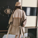 【24春】高定针织披肩！卡其双排扣风衣外套1008-P160K218，女装风衣，2C069
