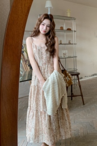 现货  套头毛衣印花吊带裙两件套2D035-25087P170K258图片