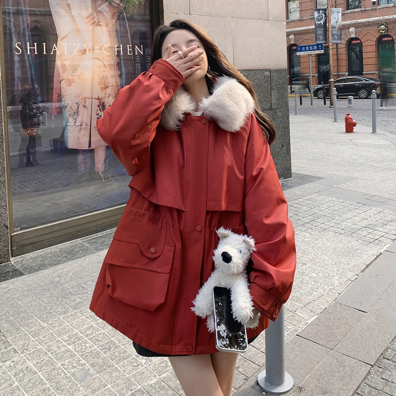 现货！23新派克服圣诞红加厚派克棉服1C086-6618-P195-K278,女装棉衣/棉服,2D044
