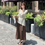 设计感宽松镂空时尚套装女春秋针织衫吊带裙休闲百搭两件套连衣裙，女装连衣裙，2C166