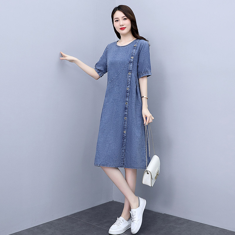 2025年夏季新款牛仔时尚洋气宽松连衣裙,女装毛呢外套,新感觉