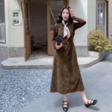 ！现货！时尚针织连衣裙三件套配丝巾2C212-G173-P175-K248，女装套装/套裙，2C212