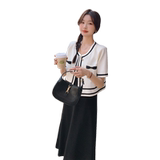 【夏现货】减龄甜美设计感拼色小香风套装088-2336p145控218，女装套装/套裙，2C088