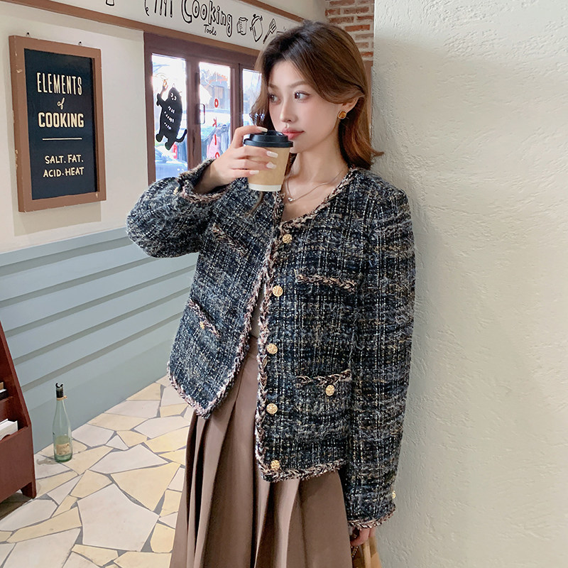 2025秋季新款韩系小香风外套2C057-9918-P145-K218,女装短外套,2C057