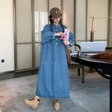 新款高品质宽松版牛仔连衣裙157-8999-P135控198，女装连衣裙，2C196
